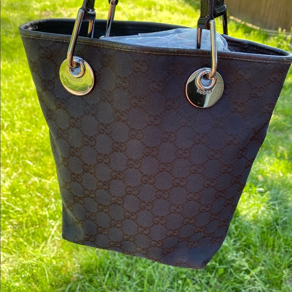 Authentic GUCCI GG Monogram Canvas Satchel - Picture 15 of 15